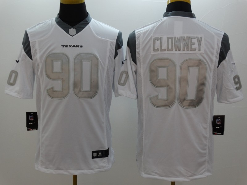 Men's Houston Texans Jadeveon Clowney #90 White Jersey